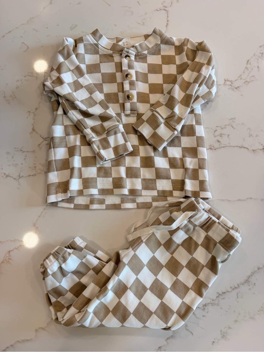 Toddler Boy Siix Checkered Outfit